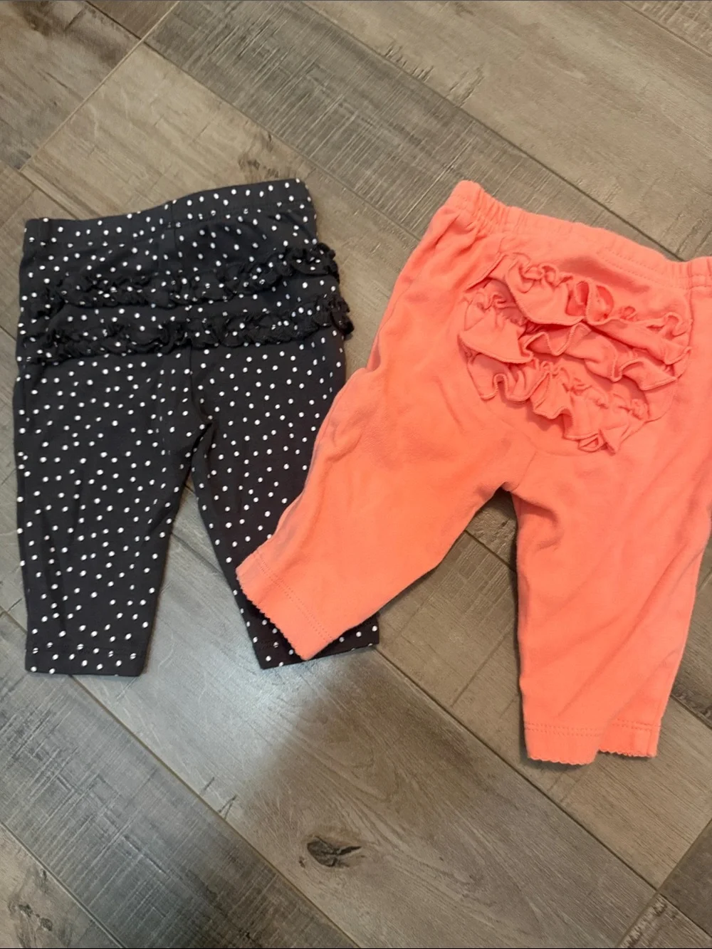 Carter's Baby Girl Leggings Set - Pink, Navy, Coral & Black Polka Dot